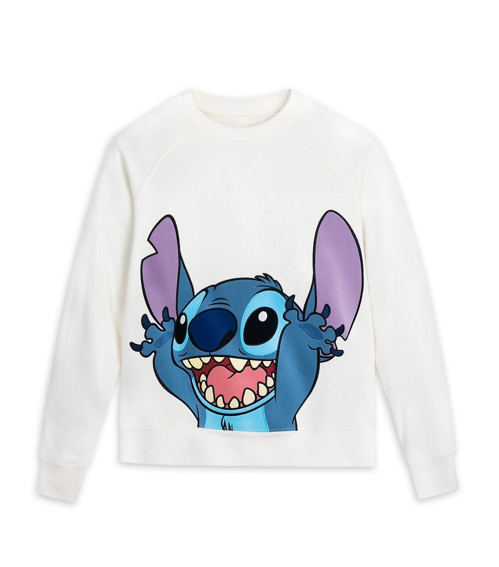 NWT Disney Resorts Disneyland Stitch Crewneck Pullover Embroidered Patch XL